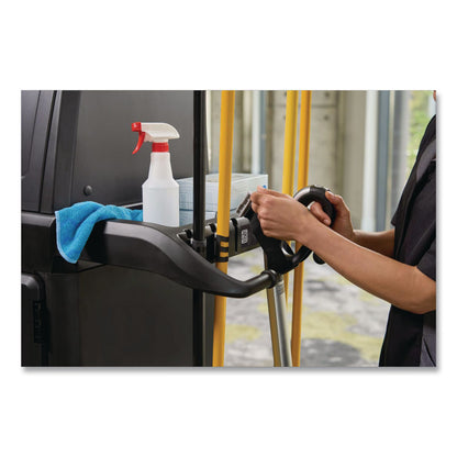 Rubbermaid® Commercial Vacuum Holder, For All Rubbermaid Commercial Full Size and Compact Housekeeping Carts, Plastic, Black, 6/Carton (RCP2202571)