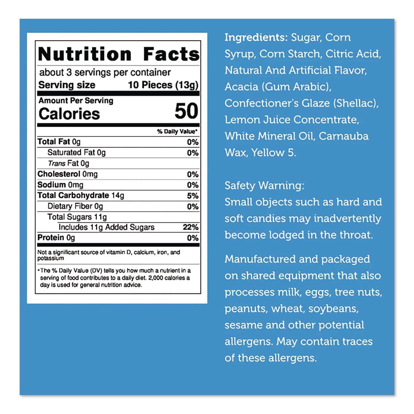 Office Snax® Freeze Dried Candy, Lemon Bursts, 1.12 lb Bag, 12/Carton (OFX00644)