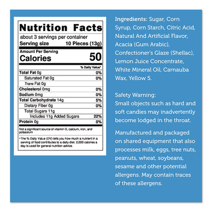 Office Snax® Freeze Dried Candy, Lemon Bursts, 1.12 lb Bag, 12/Carton (OFX00644)