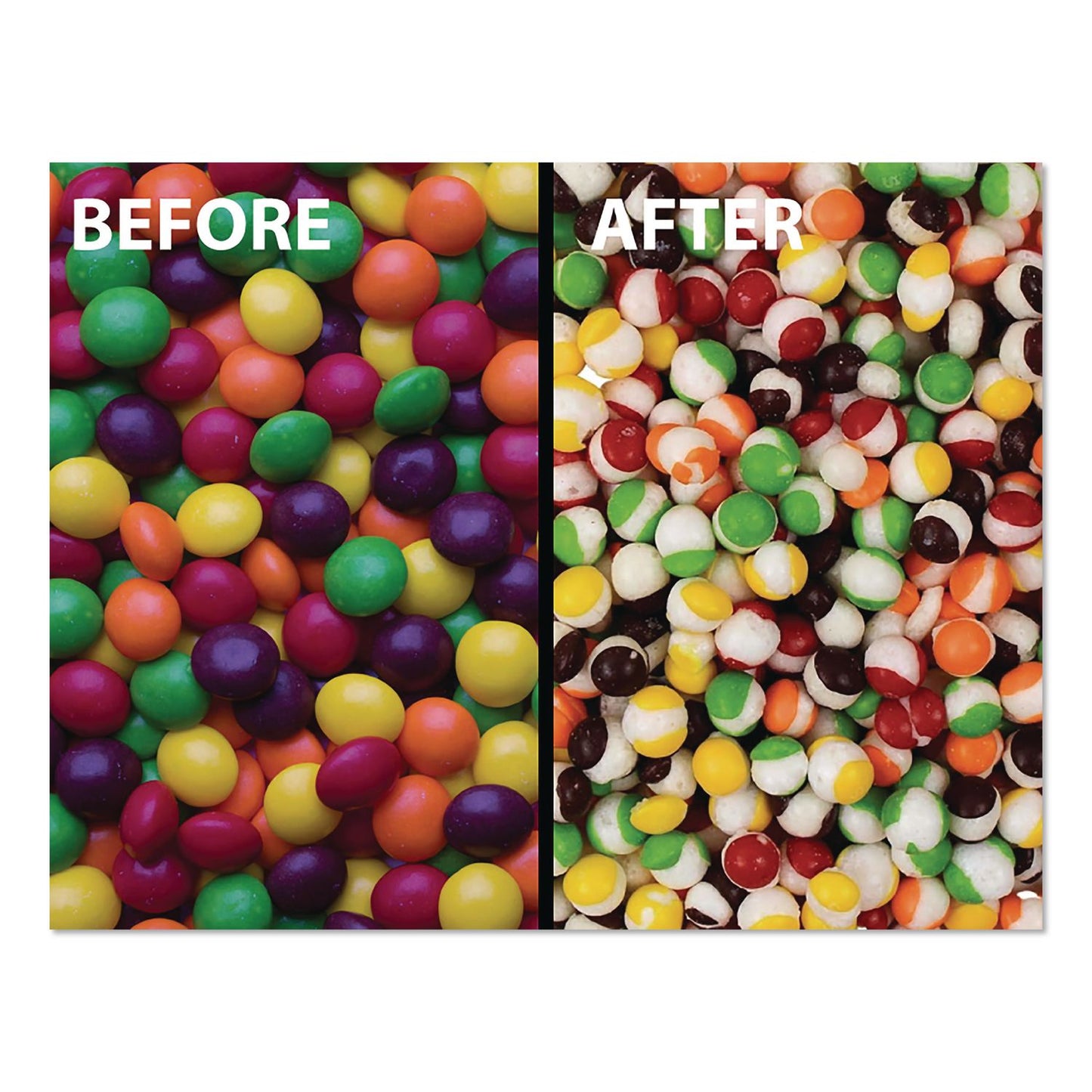 Office Snax® Freeze Dried Candy, Rainbow Rocks, Assorted Fruit, 1.87 lb Bag, 12/Carton (OFX00645)