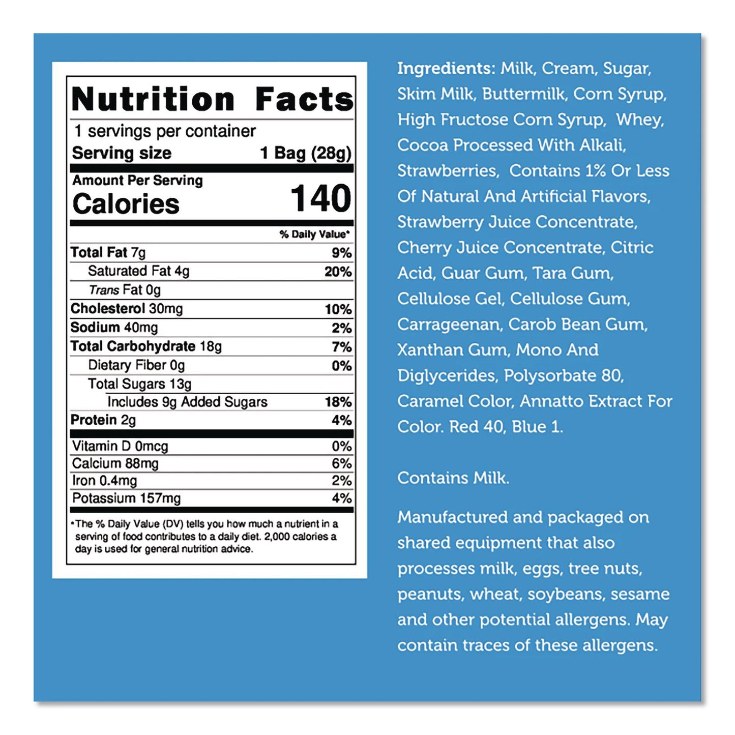 Office Snax® Freeze Dried Ice Cream, Neapolitan, 0.75 lb Bag, 12/Carton (OFX00643)
