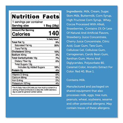 Office Snax® Freeze Dried Ice Cream, Neapolitan, 0.75 lb Bag, 12/Carton (OFX00643)