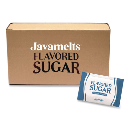 Javamelts™ Flavored Sugar, French Vanilla, 0.08 oz Packet, 1,000/Carton (JVMJMT65538)