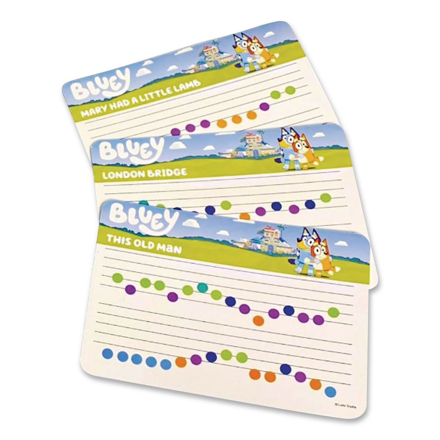 Bluey Music Time Band Electronic Guitar, Ages 3 and Up, Blue/Orange/Green (LTP18002)