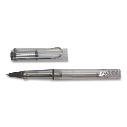 LAMY safari Rollerball Pen, Stick, Medium, Black Ink, Vista Transparent/Black Barrel (LMYL312)