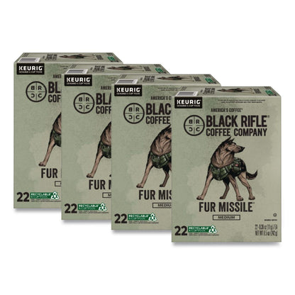 Black Rifle® Coffee Company Fur Missile Coffee K-Cups, 22/Box, 4 Boxes/Carton (GMT5510CT)