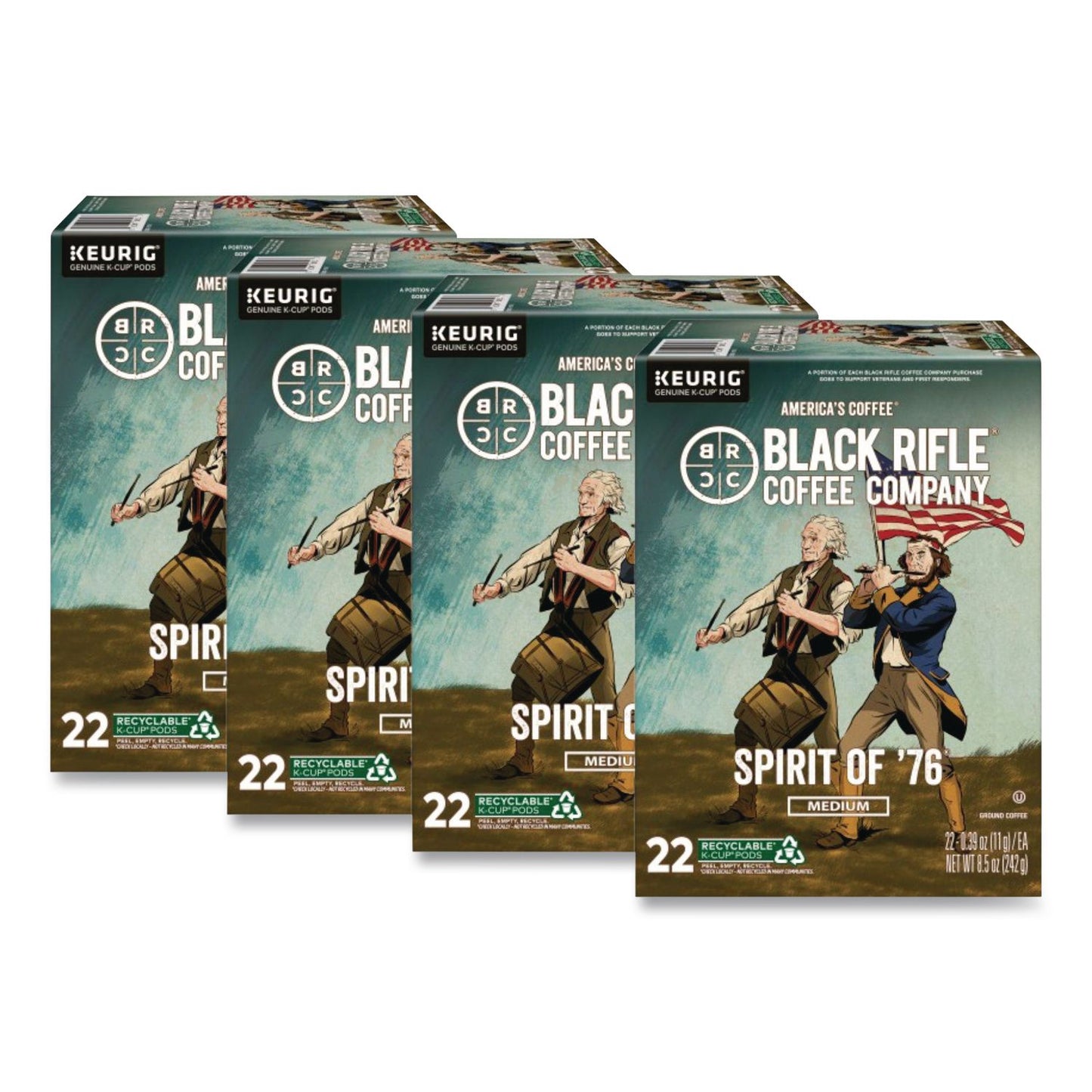 Black Rifle® Coffee Company Spirit of '76 Coffee K-Cups, 22/Box, 4 Boxes/Carton (GMT0501CT)