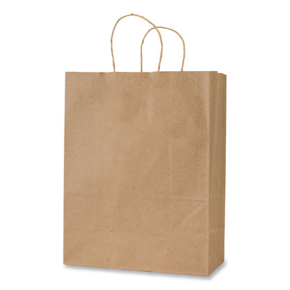 Inteplast Group Get Reddi Paper Bags, Pulse Size, 60# Basis Weight, Twisted Rope Handles, 8 x 4.5 x 10.25, Brown, 250/Carton (IBSKRFTW8410)