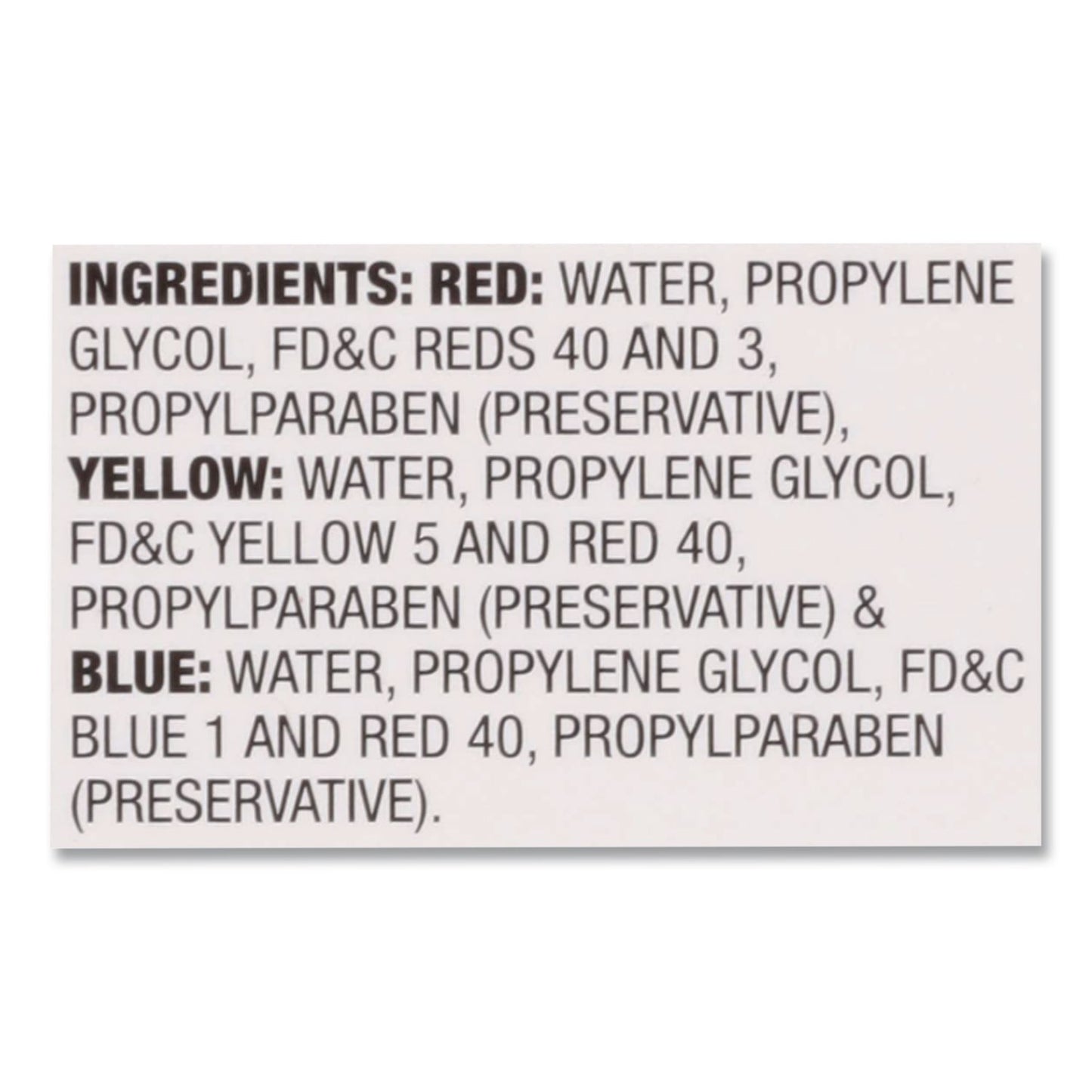 McCormick® Food Coloring, Red/Yellow/Blue, 0.5 oz Bottle, 3/Box (MKCMCM05308)