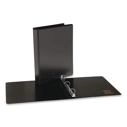 Simply™ Round Ring Non-View Binder, 3 Rings, 1.5" Capacity, 11 x 8.5, Black (MPL26593)