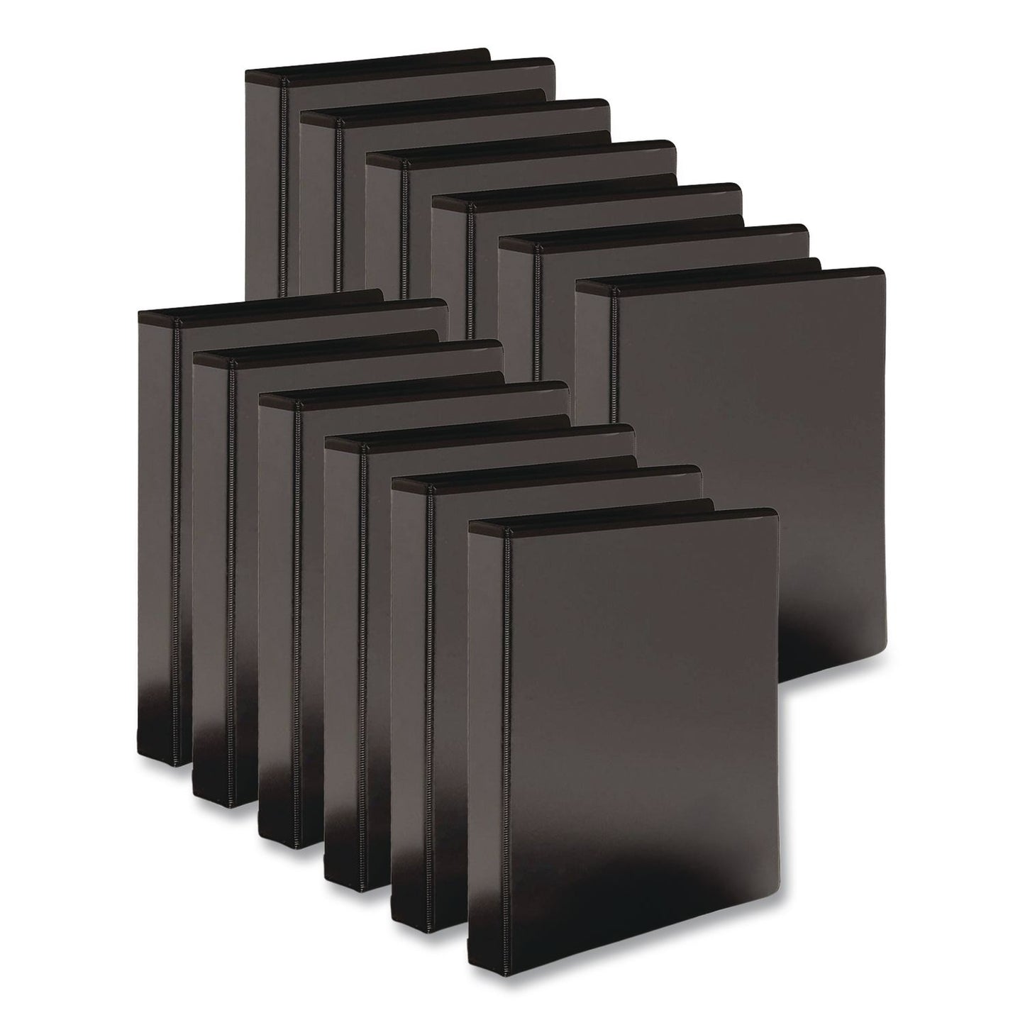 Simply™ Round Ring View Binder, 3 Rings, 0.5" Capacity, Black, 12/Carton (MPL2373821683)