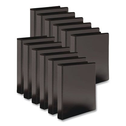 Simply™ Round Ring View Binder, 3 Rings, 0.5" Capacity, Black, 12/Carton (MPL2373821683)