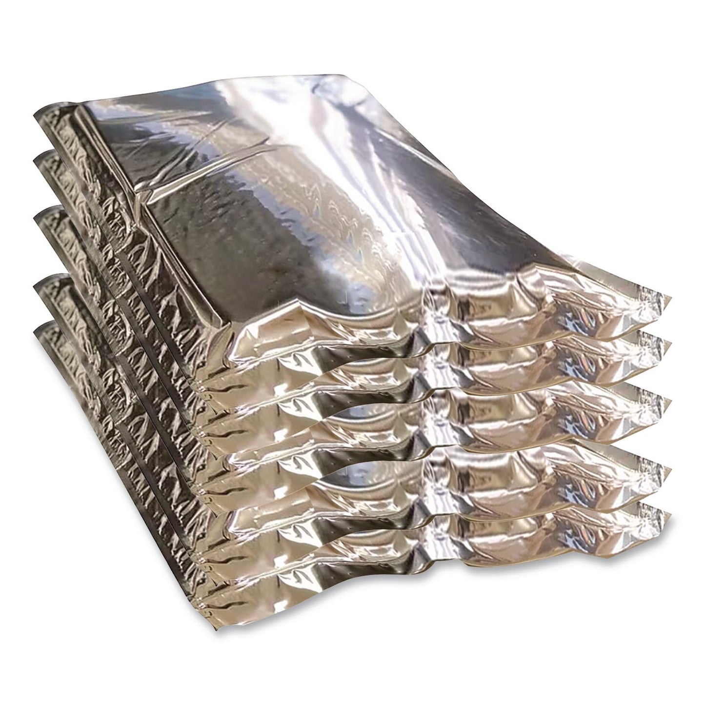 NORTECH Labs Kodiak Pack Insulated Padded Mailer, High-Density Foam, Zip Closure, 12 x 16, Silver, 25 Mailers (NLBKP121625XL)