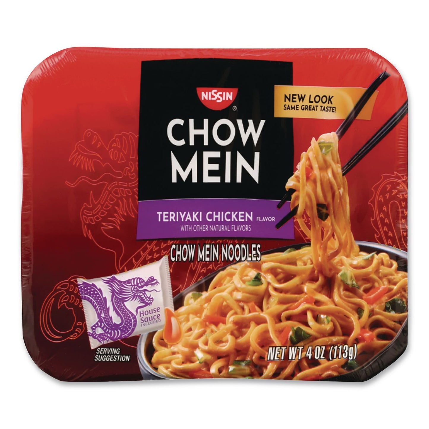 Nissin® Chow Mein Teriyaki Chicken Noodles, 4 oz, 8/Carton (NSFNIS08729)