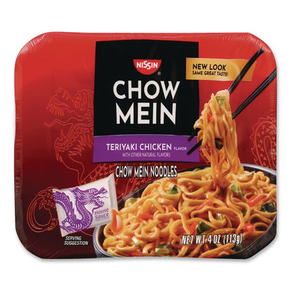 Nissin® Chow Mein Teriyaki Chicken Noodles, 4 oz, 8/Carton (NSFNIS08729)