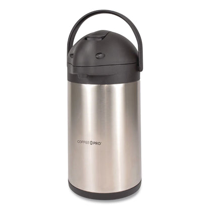 Coffee Pro Stainless Steel Airpot, 192 oz, Silver/Black (OGFCPAP35)