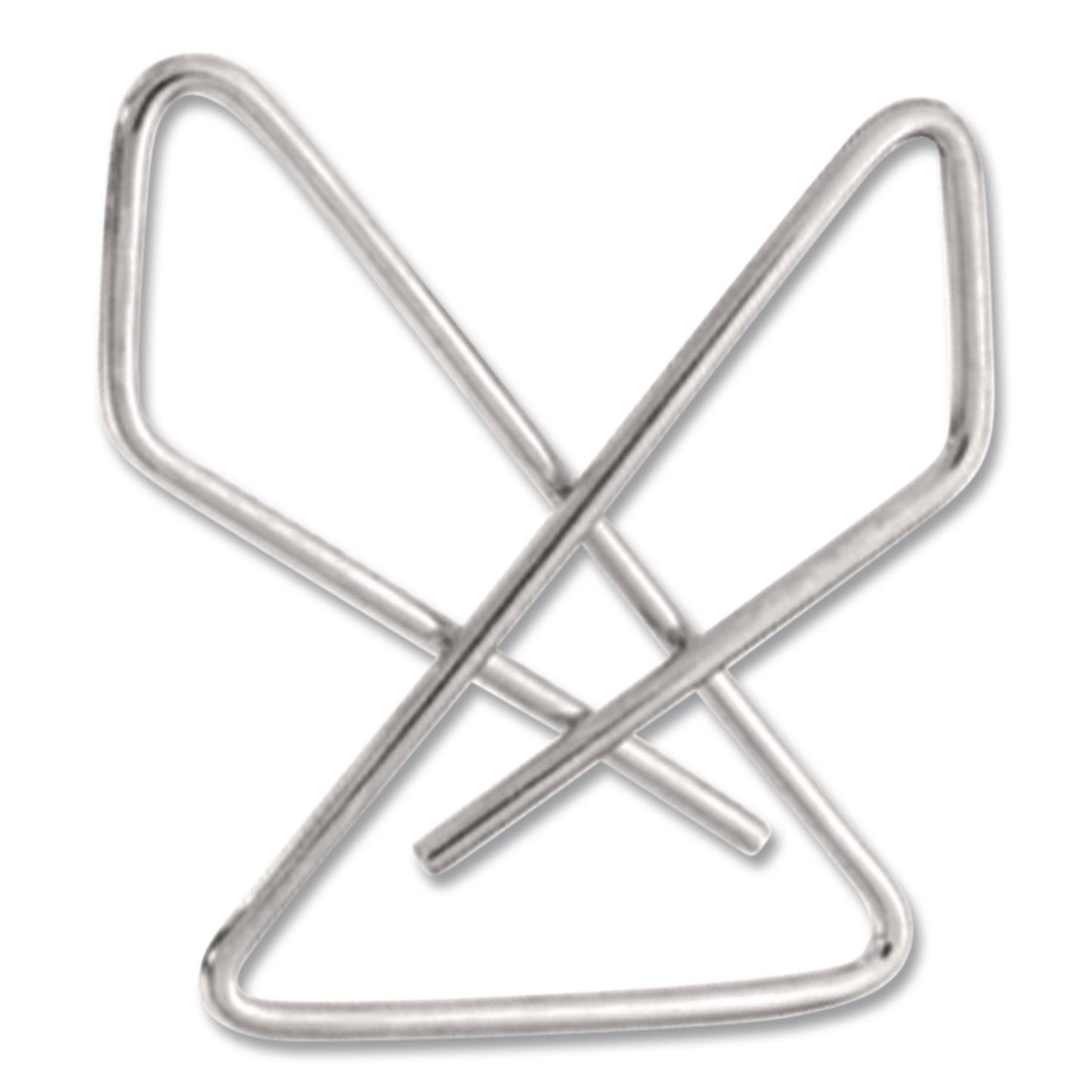 Officemate OIC Ideal Butterfly Clamps, #2, Silver, 50/Box (OIC378812)