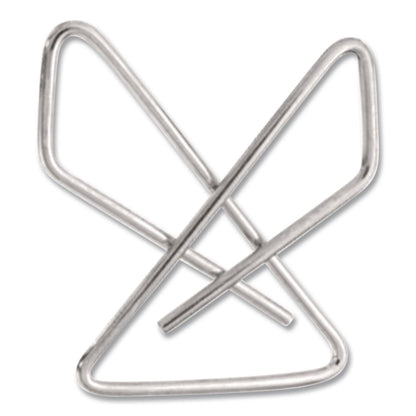 Officemate OIC Ideal Butterfly Clamps, #2, Silver, 50/Box (OIC378812)
