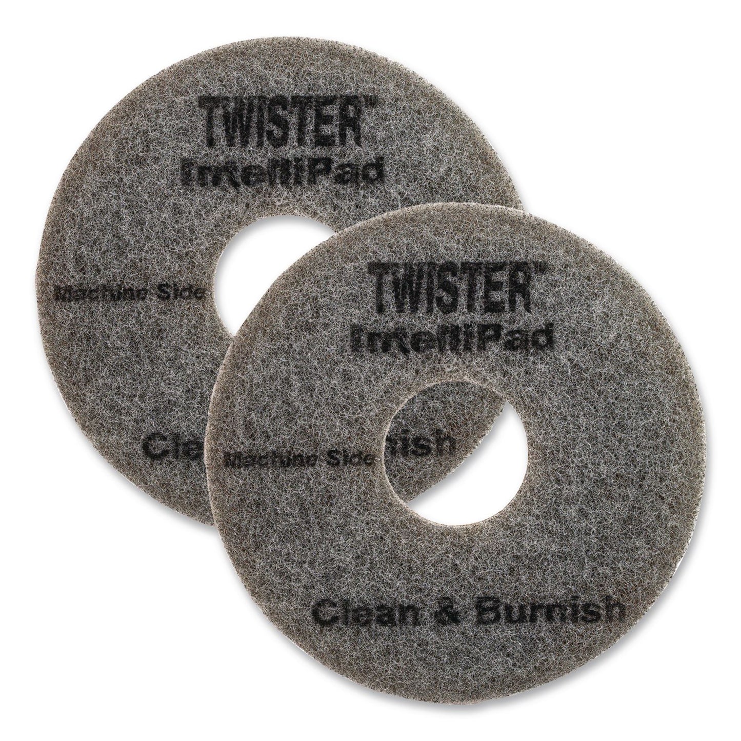 Diversey™ Twister Floor Pad, 8.86" Diameter, Gray, 2/Pack (DVODD1231448)