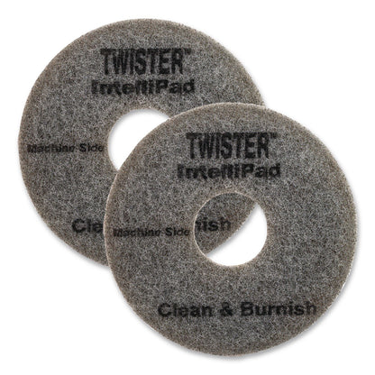 Diversey™ Twister Floor Pad, 8.86" Diameter, Gray, 2/Pack (DVODD1231448)