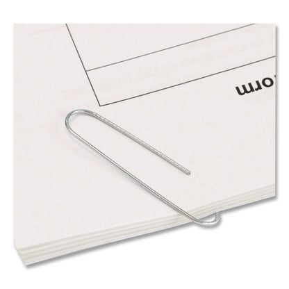 Officemate Giant Paper Clips, Jumbo, Smooth, Silver, 100/Box (OIC633858)