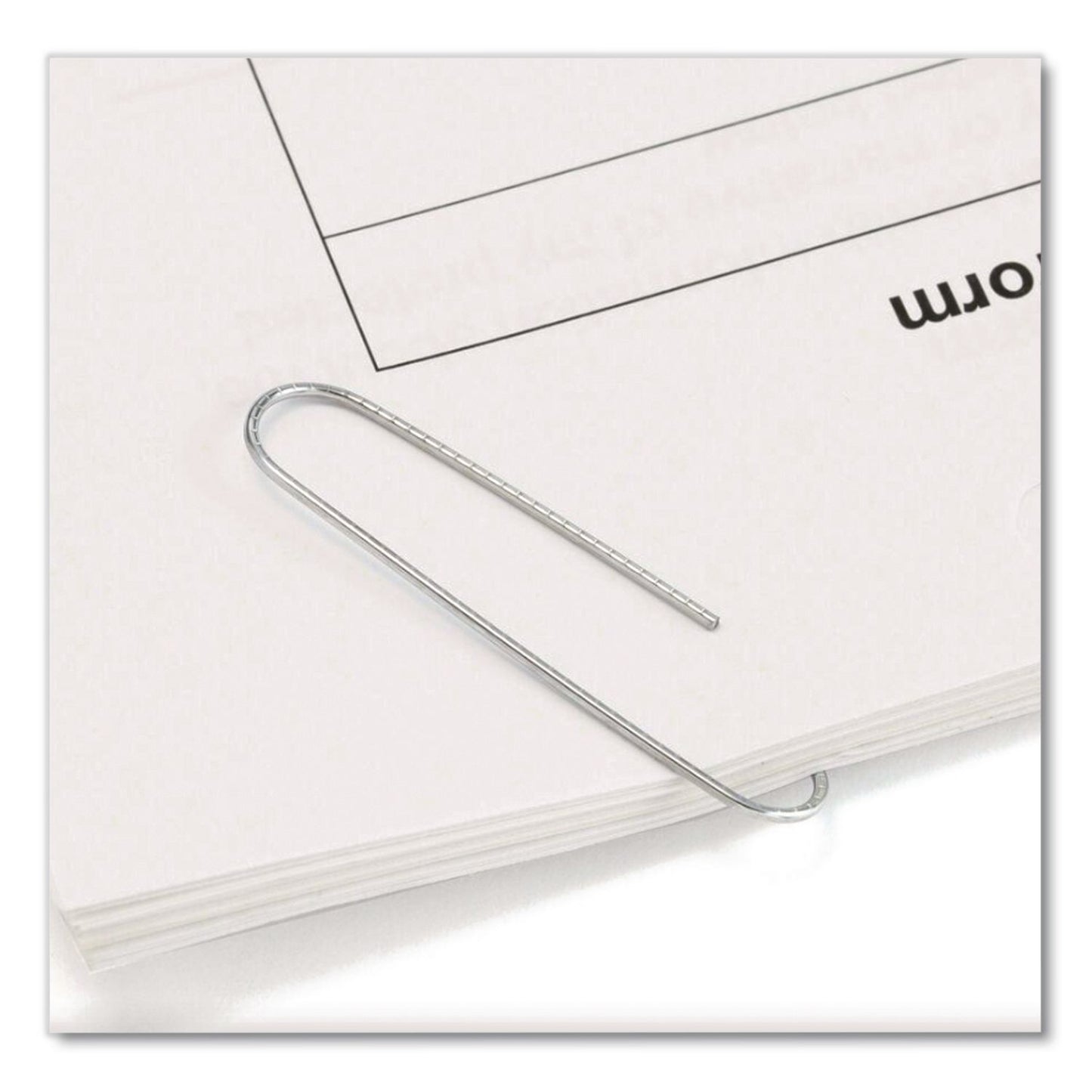 Officemate Super Premium Giant Paper Clips, Jumbo, Smooth, Silver, 100/Box, 10 Boxes/Carton (OIC659939)