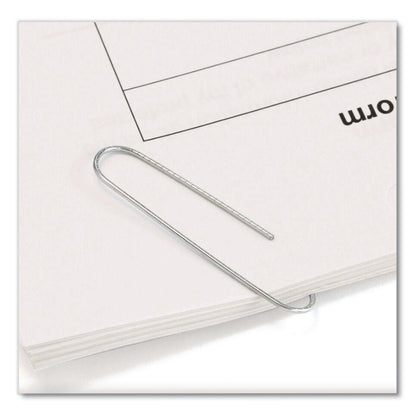 Officemate Super Premium Giant Paper Clips, Jumbo, Smooth, Silver, 100/Box, 10 Boxes/Carton (OIC659939)