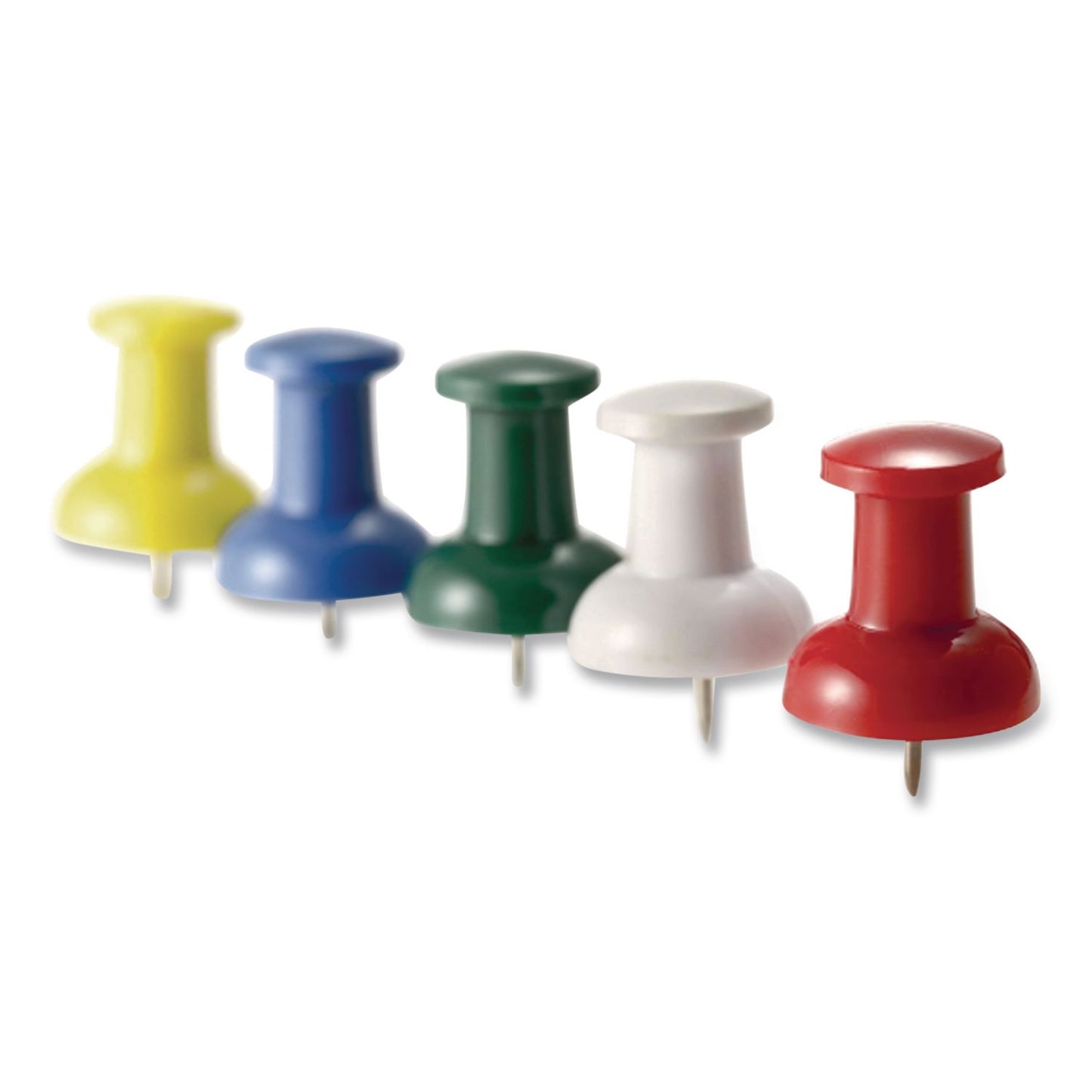 Officemate Giant Push Pins, Assorted Colors, Plastic, 1.5" Pin, 12/Pack (OIC1266155)