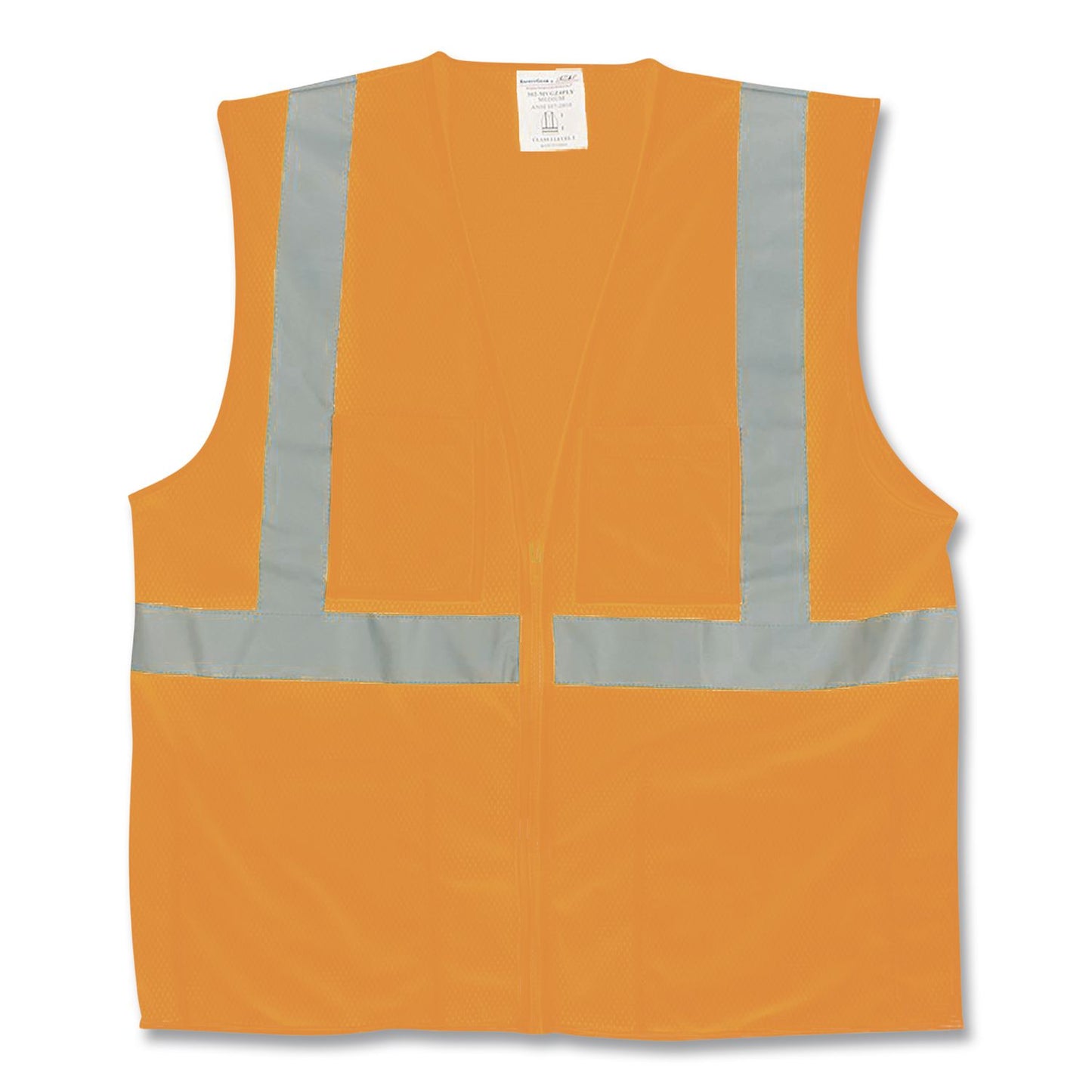 PIP ANSI Class 2 Hook and Loop Safety Vest, Medium, Hi-Viz Orange (PID302MVGORM)
