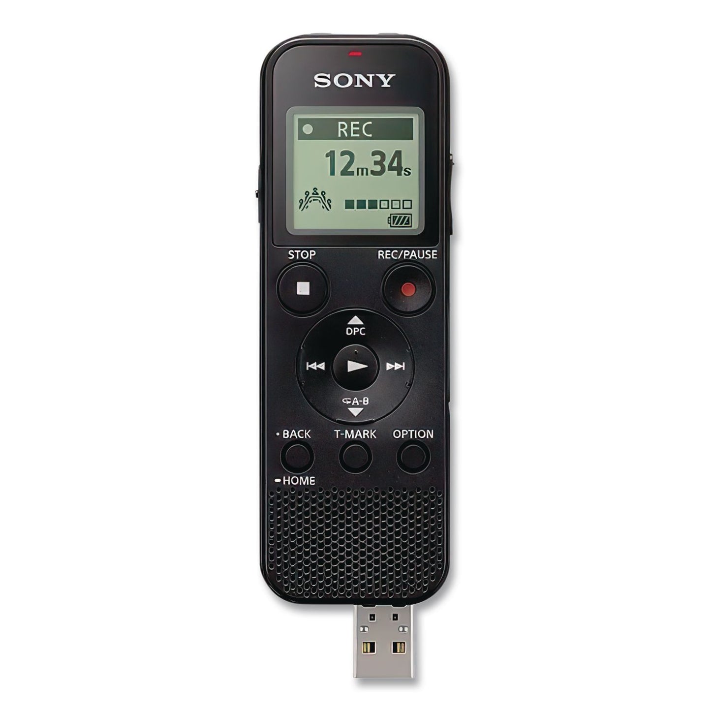 Sony® ICD-PX370 Digital Voice Recorder, 4 GB, Black (SONICDPX370)