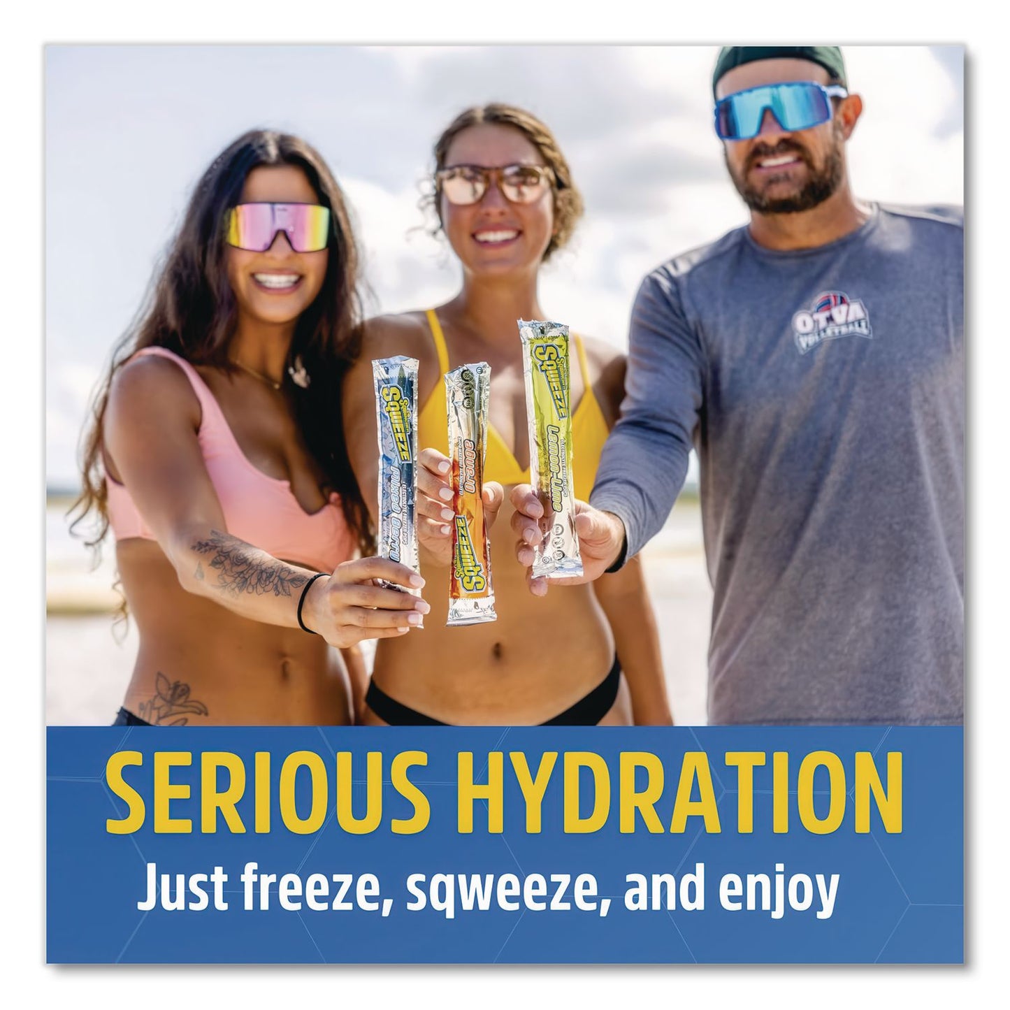 Sqwincher® Sqweeze Freeze Pops, Assorted Flavors, 3 oz Packets, 150/Carton (SQW159200201)