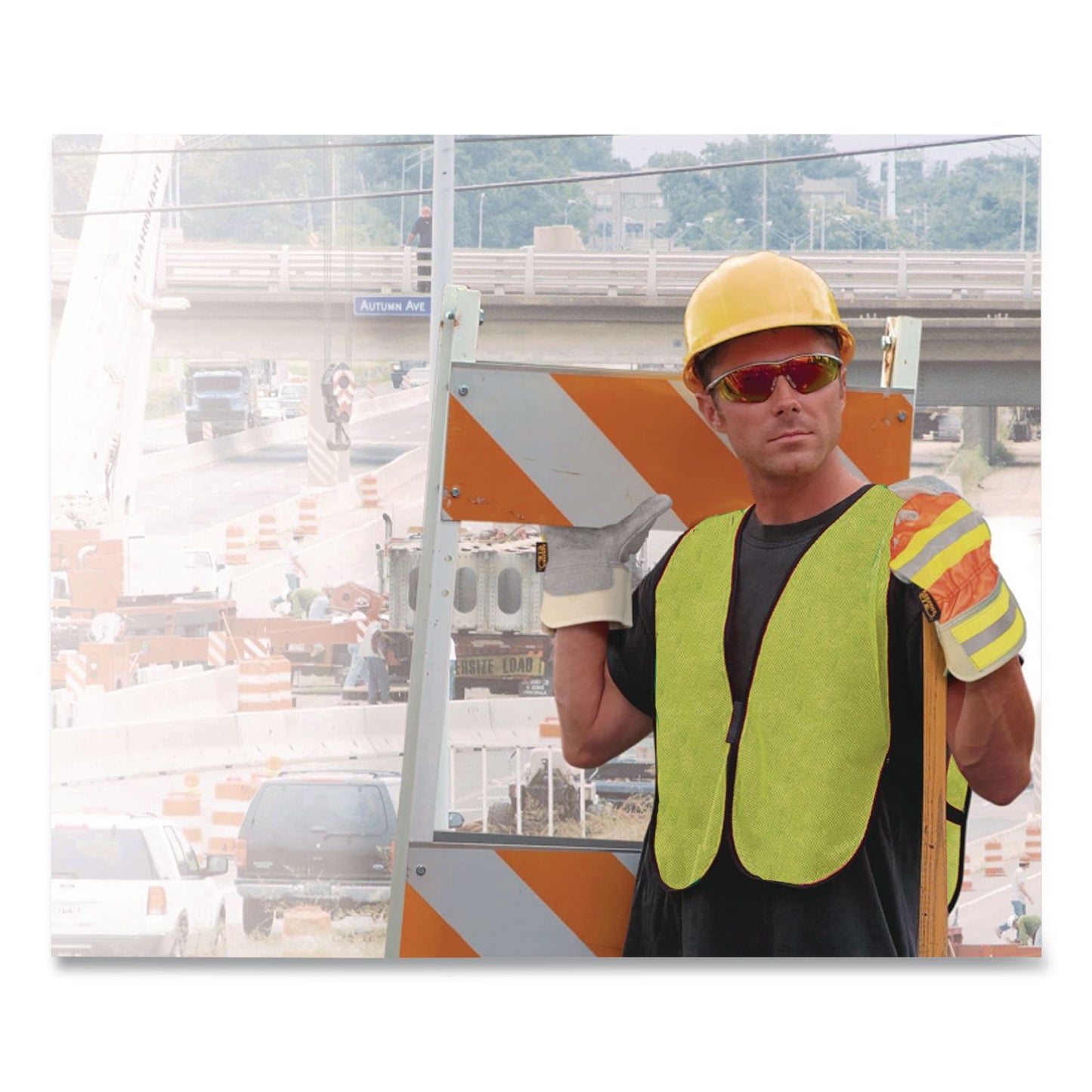 PIP Hook and Loop Safety Vest, One Size Fits Most, Lime (PID3000800LY)