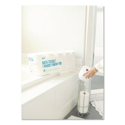 Perk™ Septic Safe Toilet Paper, 1-Ply, White, 1,000 Sheets/Roll, 20 Rolls/Pack (PRK24388712)