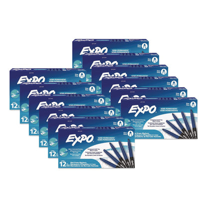 EXPO® Wet Erase Marker, Fine Bullet Tip, Blue, 144/Carton (SAN16003ACT)