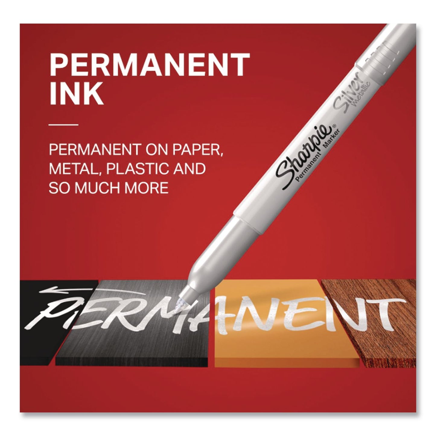 Sharpie® Metallic Fine Point Permanent Markers, Fine Bullet Tip, Metallic Silver, 48/Carton (SAN39109PPCT)