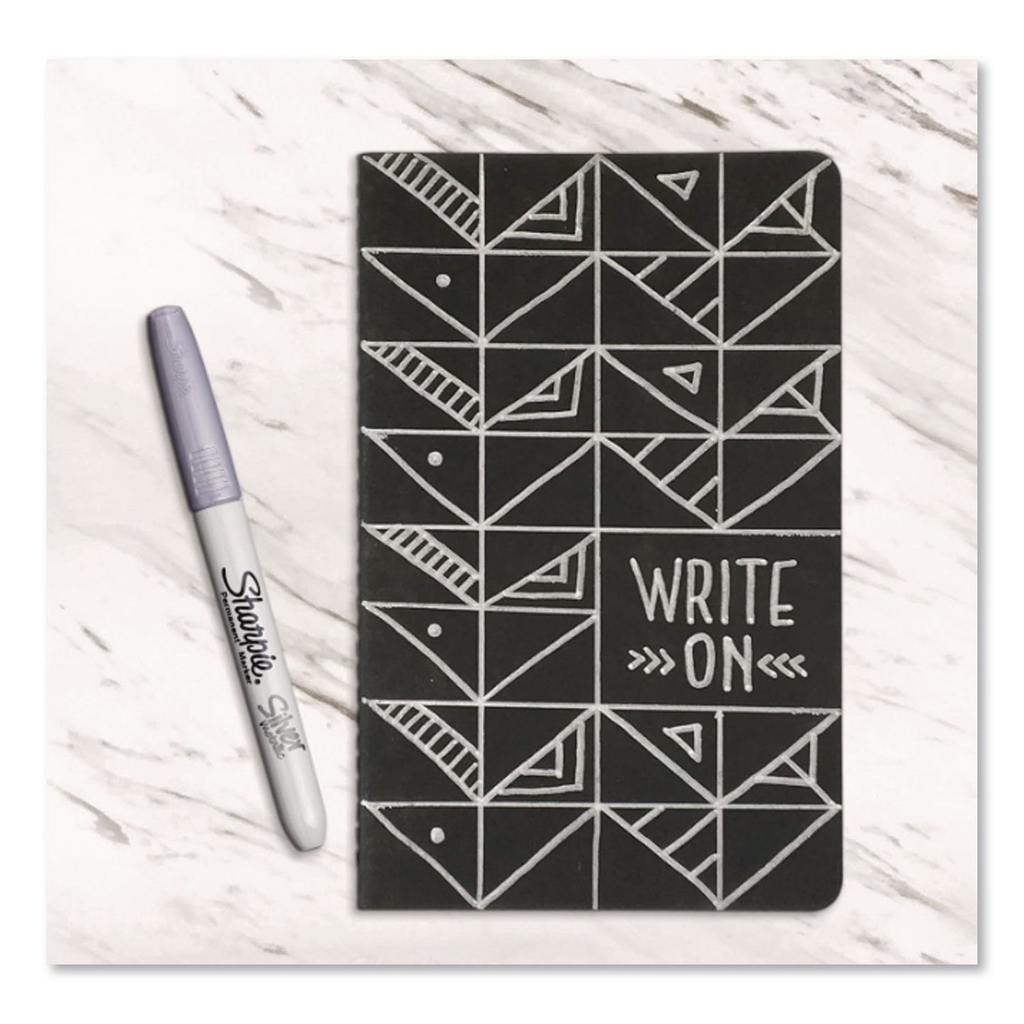 Sharpie® Metallic Fine Point Permanent Markers, Fine Bullet Tip, Metallic Silver, 48/Carton (SAN39109PPCT)