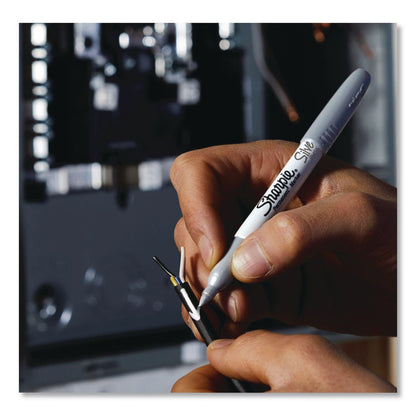 Sharpie® Metallic Fine Point Permanent Markers, Fine Bullet Tip, Metallic Silver, 48/Carton (SAN39109PPCT)