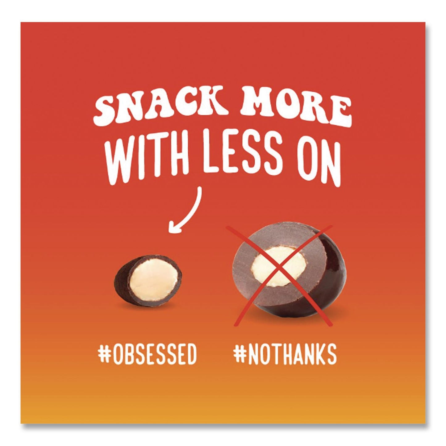 SkinnyDipped® Dark Chocolate Peanut Butter Almonds, 1.2 oz Pouch, 10/Box (SKUEDT08380)