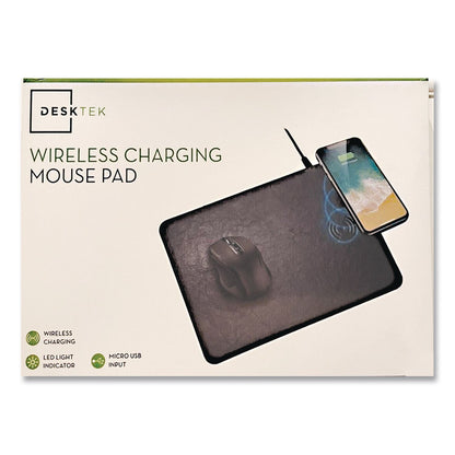 Vivitar® DeskTek TapCharge Mousepad, Qi Wireless Charging, Black (SKXTEK8047)