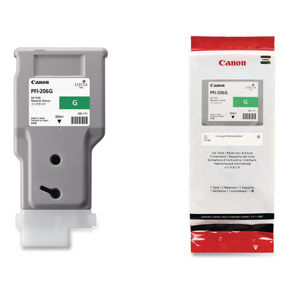 Canon® 5310B001AA (PFI-206G) Ink, 2,200 Page-Yield, Green (CNM5310B001AA)