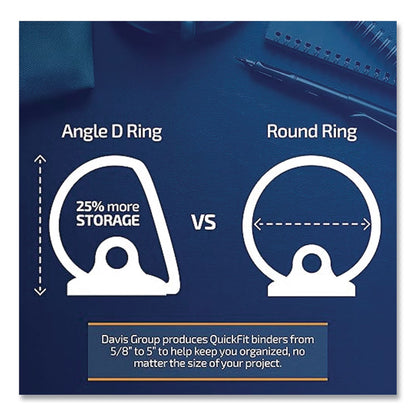 QuickFit® D-Ring View Binder, 3 Rings, 5" Capacity, 11 x 8.5, Black (STW870701)