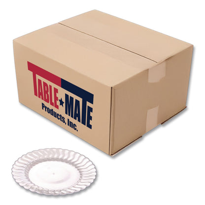 Fineline Settings Flairware Flared Dessert Plate, 6" dia, Clear, 180/Carton (TBL206CL)
