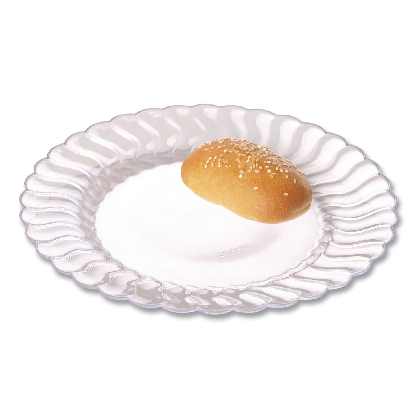 Fineline Settings Flairware Flared Dessert Plate, 6" dia, Clear, 180/Carton (TBL206CL)