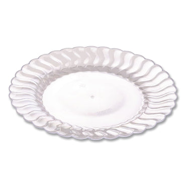 Fineline Settings Flairware Dinner Plate, 10.25" dia, Clear, 144/Carton (TBL210CL)