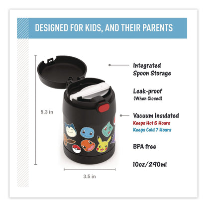 Thermos® FUNtainer Pokemon Two-Compartment Food Jar, 10 oz, Black/Multicolor (THZF3103PM6M)