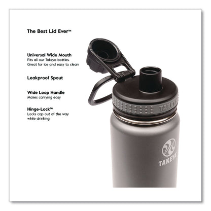 TAKEYA® Originals Stainless Steel Vacuum Insulated Water Bottle, 24 oz, Graphite (TKY50045)