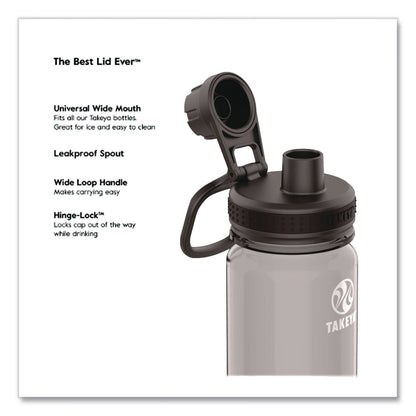 TAKEYA® Tritan Plastic Water Bottle, 24 oz, Stormy Black (TKY50404)