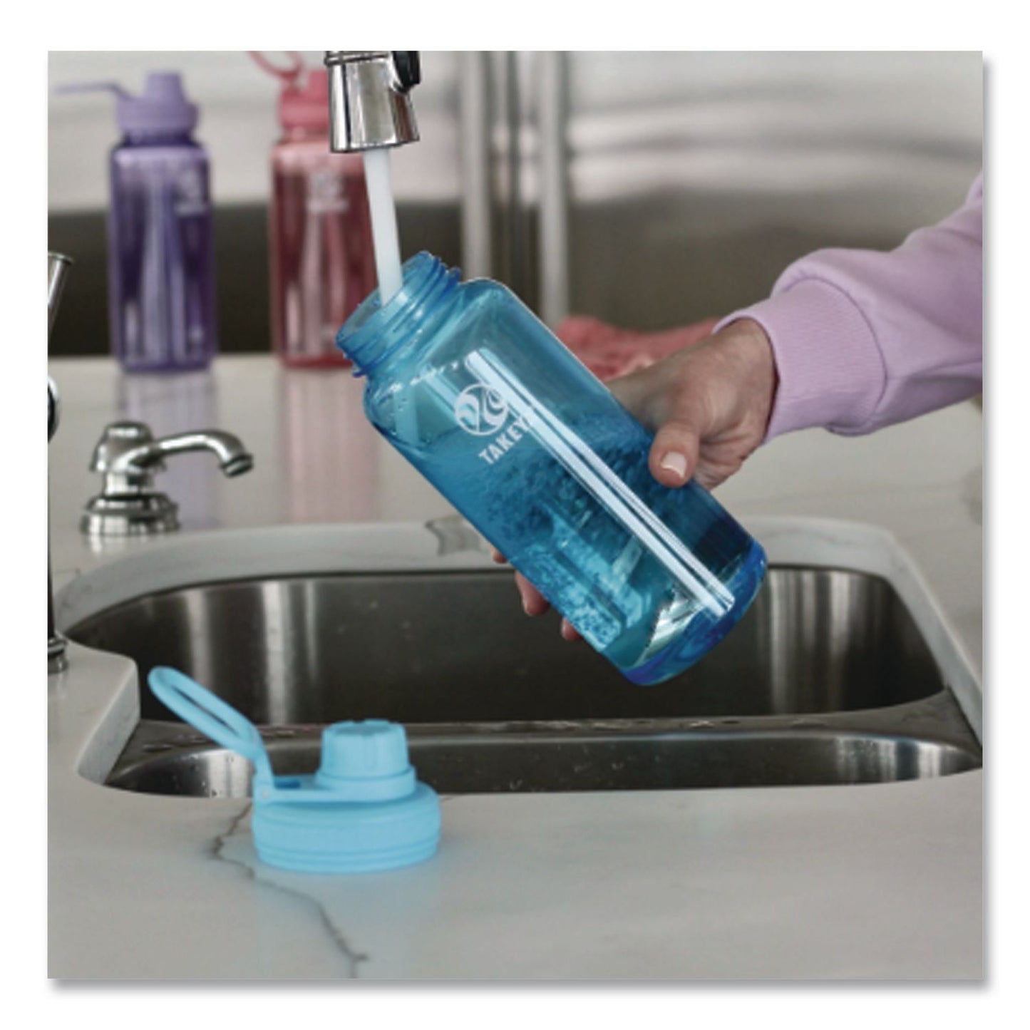 TAKEYA® Tritan Plastic Water Bottle, 40 oz, Breezy Blue (TKY50409)
