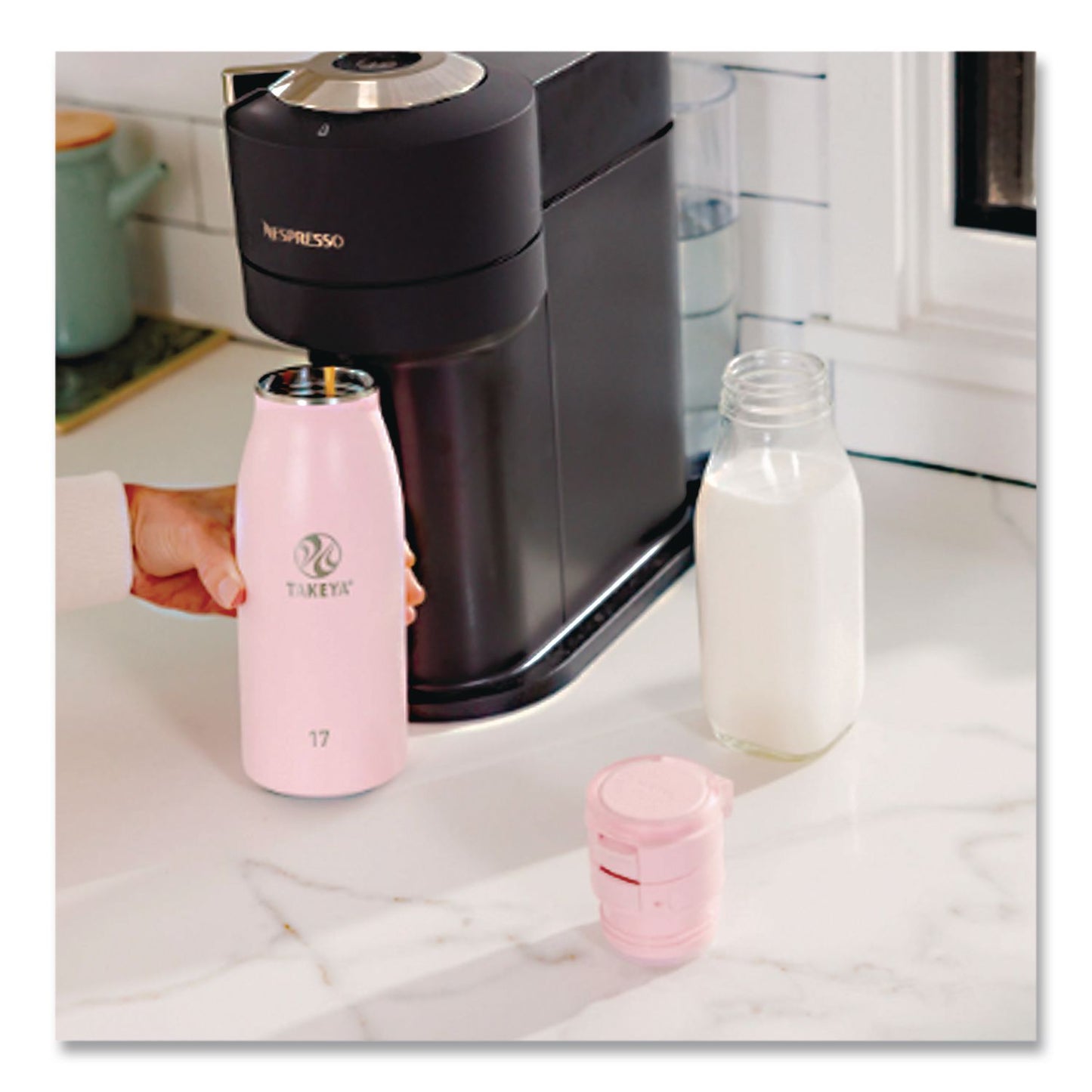 TAKEYA® Traveler Stainless Steel Vacuum Insulated Travel Mug, 17 oz, Blush (TKY52207)