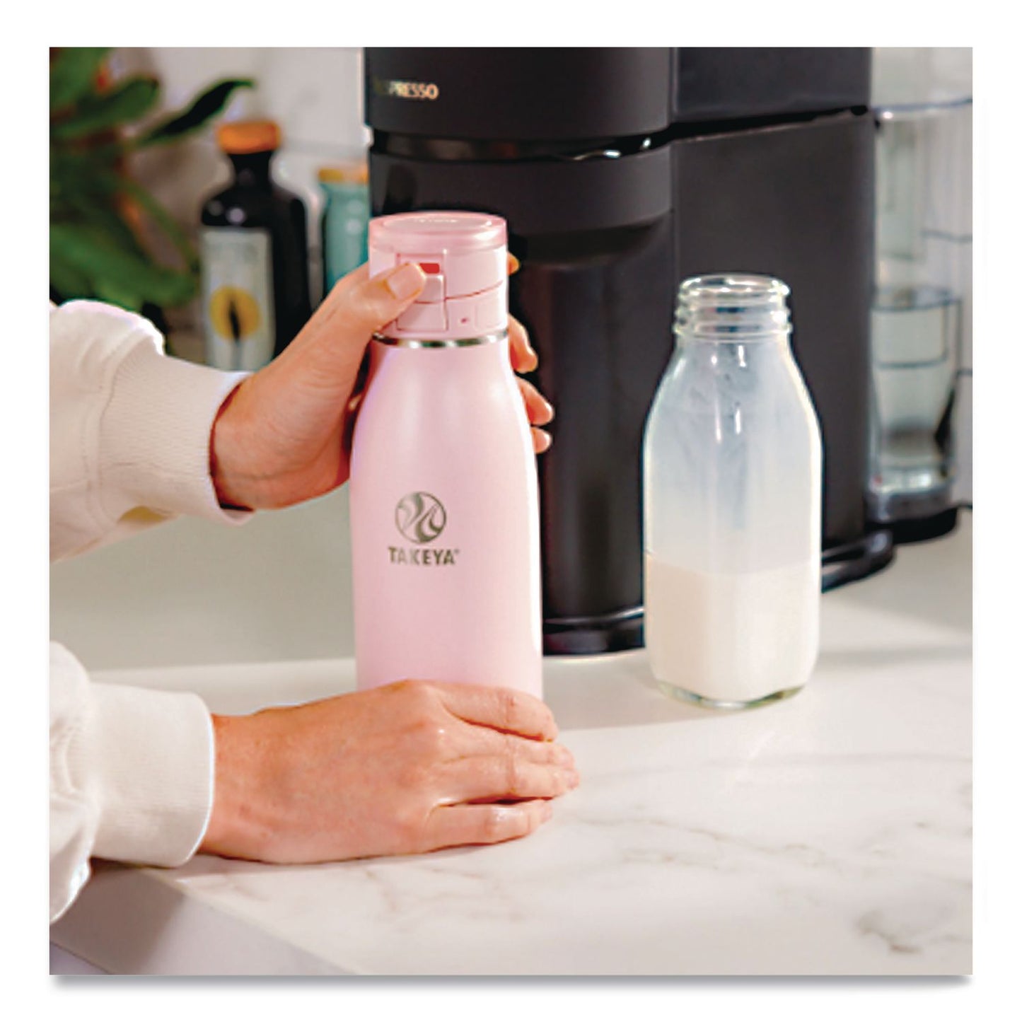 TAKEYA® Traveler Stainless Steel Vacuum Insulated Travel Mug, 17 oz, Blush (TKY52207)